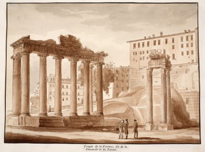 The Temple of Fortune, Known as the Temple of Concord and the Temple of Jupiter Tonans, 1833 by Agostino Tofanelli